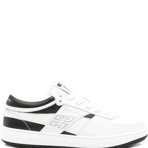 Givenchy White and Black Leather Low-Top Sneakers for Men